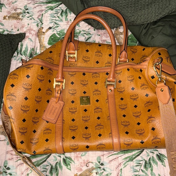 MCM Tan Visetos Travel Bag - Picture 1 of 16
